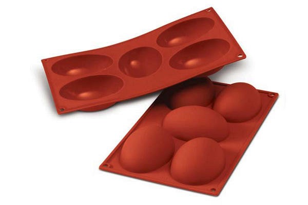silikonski model za izdelavo polovičnih jajčnih oblik slaščic