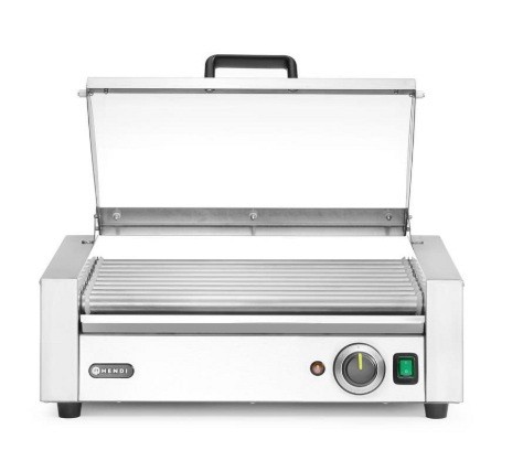 odprt aparat za peko vafljev in klobasic na rolerjih