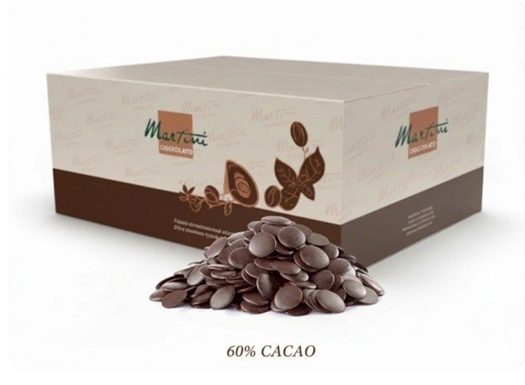 temni čokoladni diski s 60% kakavovega deleža