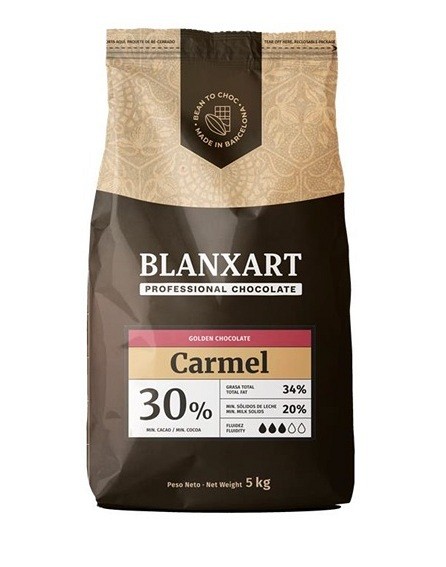 božanska zlata čokolada Carmel združuje belo čokolado in karamel