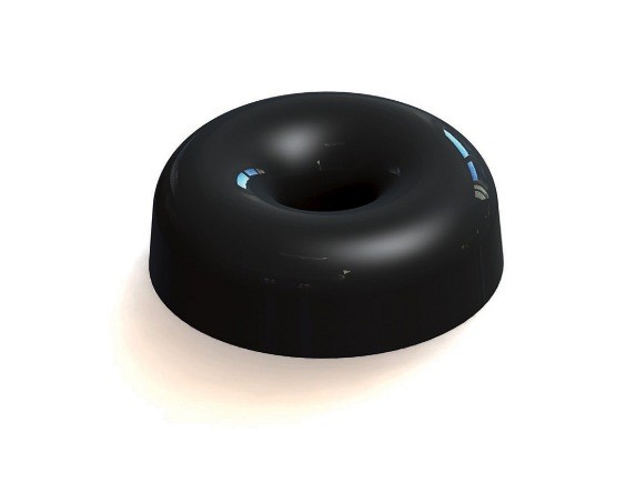 črni mini donat iz silikomartovega modela