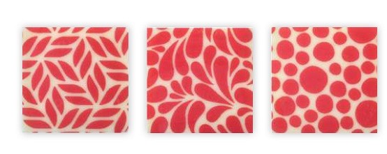 kvadratki iz bele čokolade za dekoriranje slaščic