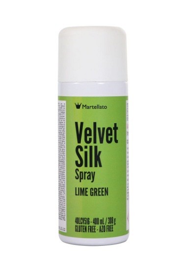 limetino zelen velvet silk sprej za krašenje sladic