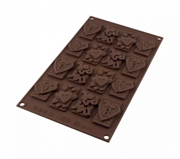 silikonski model za čokoladne napise za valentinovo