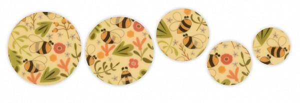 krogci iz bele čokolade s cvetličnim motivom