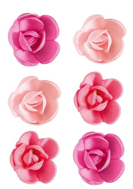 manjše cvetlice iz hostije v roza odtenkih