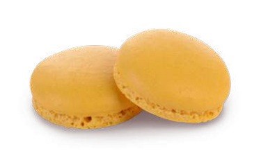 rumeni makroni za preprosto napolnitev s kremo