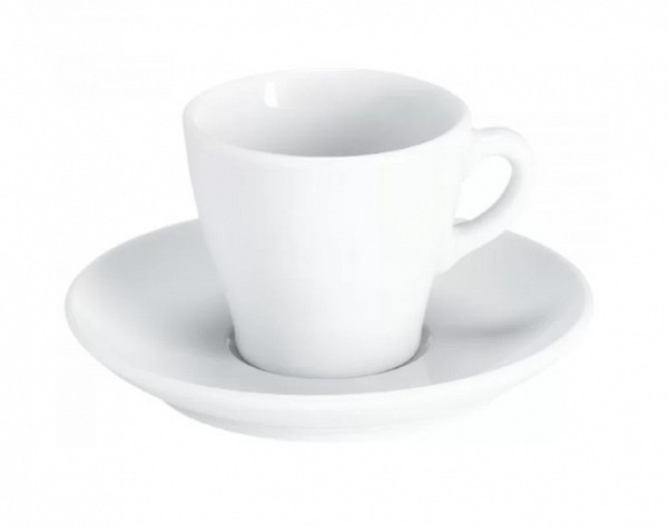 kavna skodelica enjoy za belo kavo skupaj s podstavkom