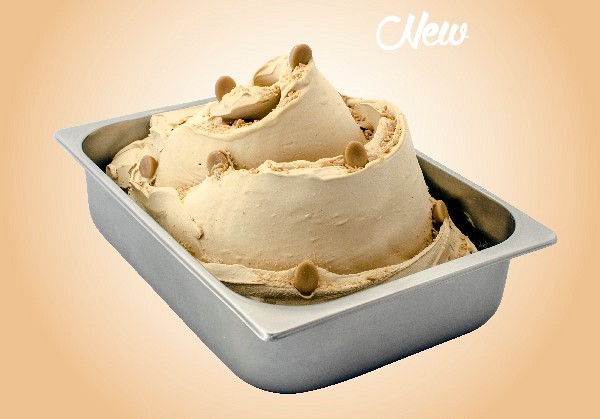 praškast izdelek za pripravo sladoleda z okusom slane karamele