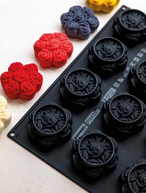 šopek vrtnic - silikonski model za monoporcijske slaščice